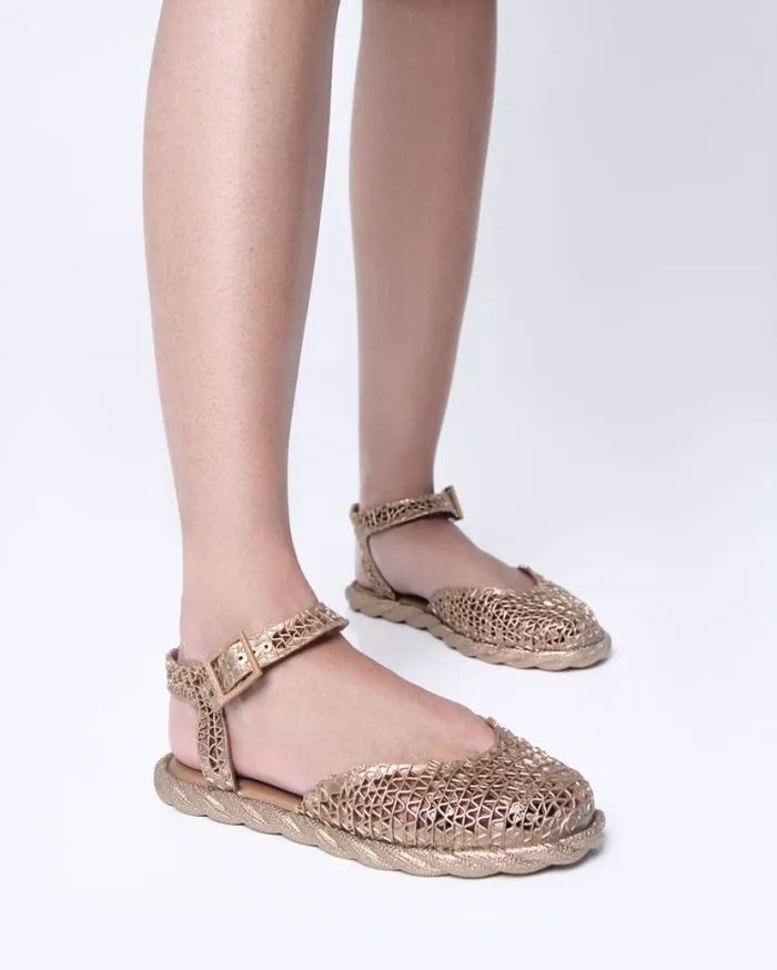 Sandals Women Melissa Campana Espadrille Gold