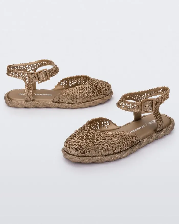 Sandals Women Melissa Campana Espadrille Gold