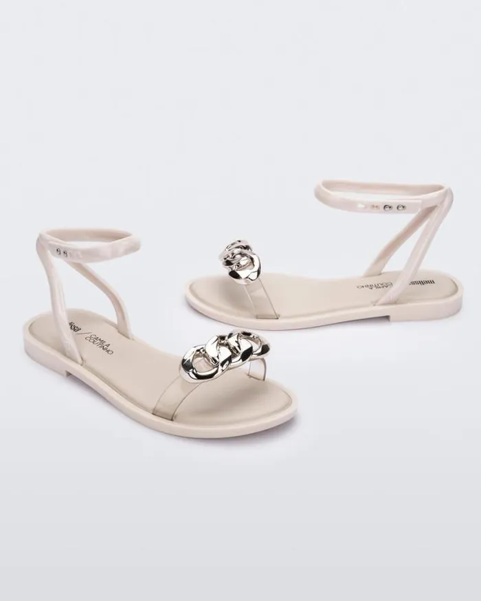 Sandals Women Melissa Dare Beigegold