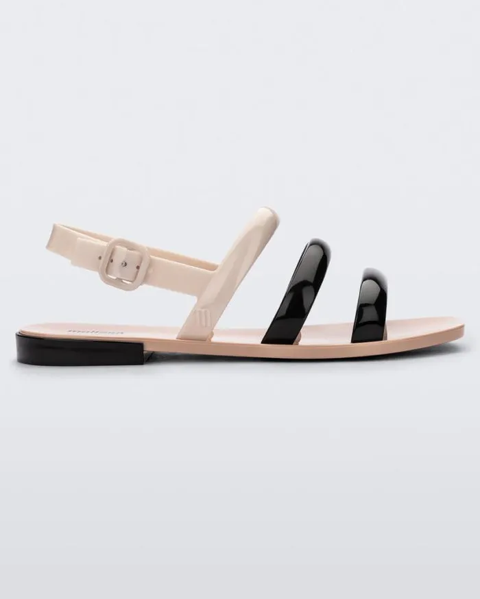 Sandals Women Melissa Essential Wave Beigeblack