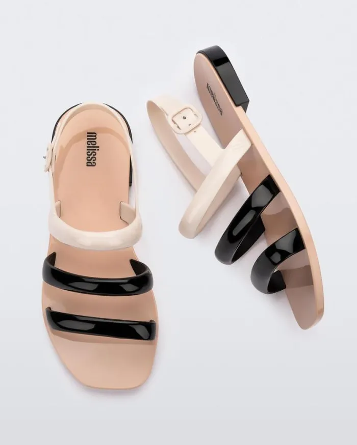 Sandals Women Melissa Essential Wave Beigeblack