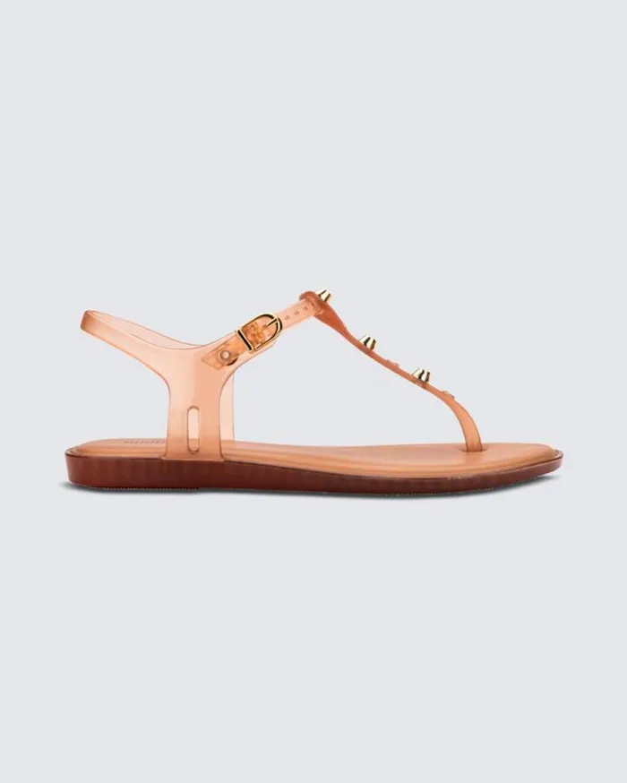 Sandals Women Melissa Solar Studs Clear Beige
