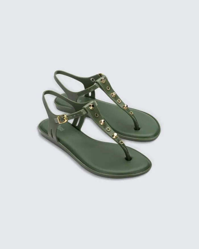 Sandals Women Melissa Solar Studs Green