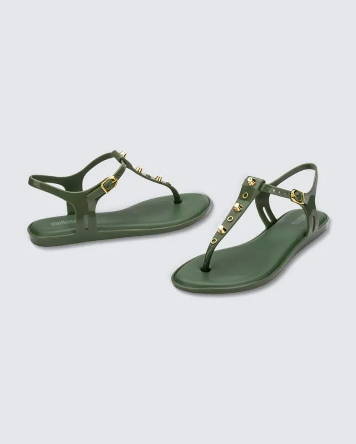 Sandals Women Melissa Solar Studs Green