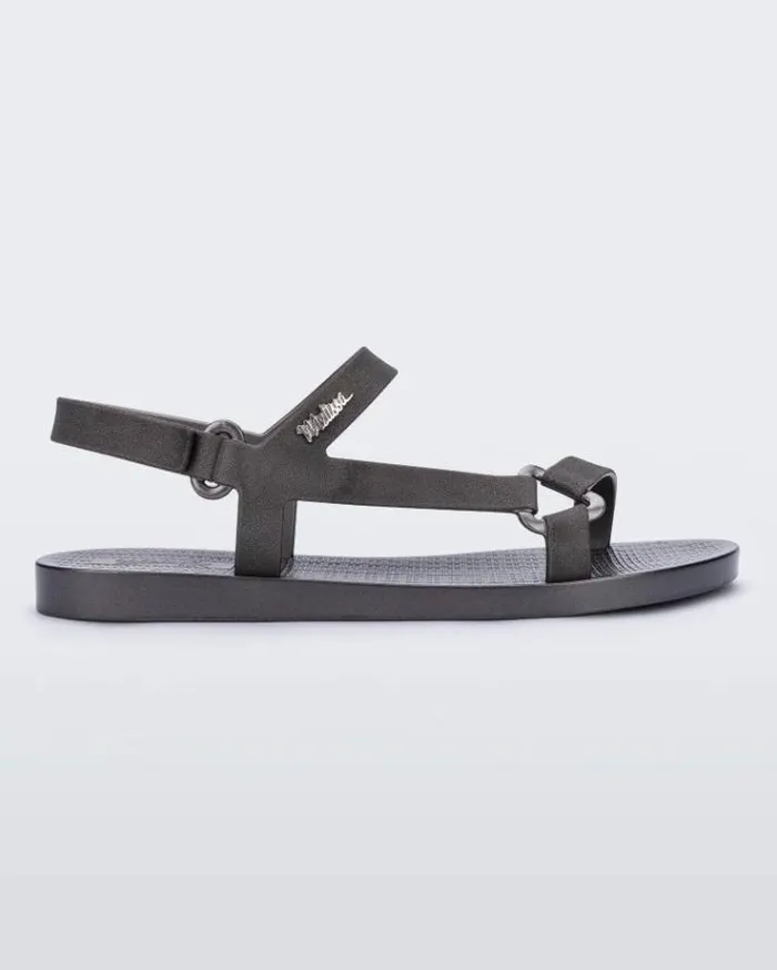 Sandals Women Melissa Sun Downtown Graphite Metallic