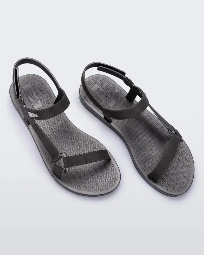 Sandals Women Melissa Sun Downtown Graphite Metallic
