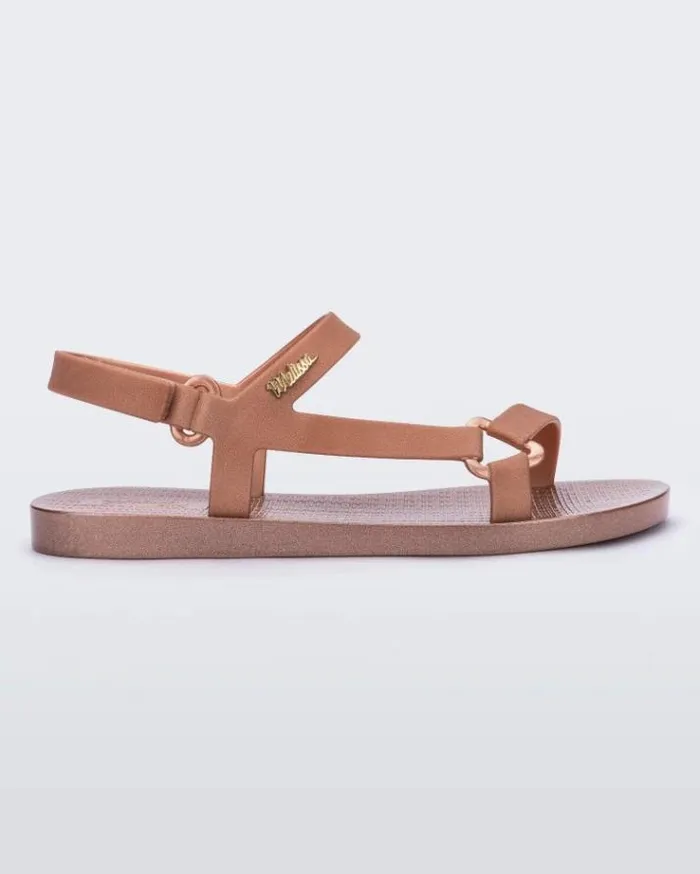 Sandals Women Melissa Sun Downtown Rose Metallic