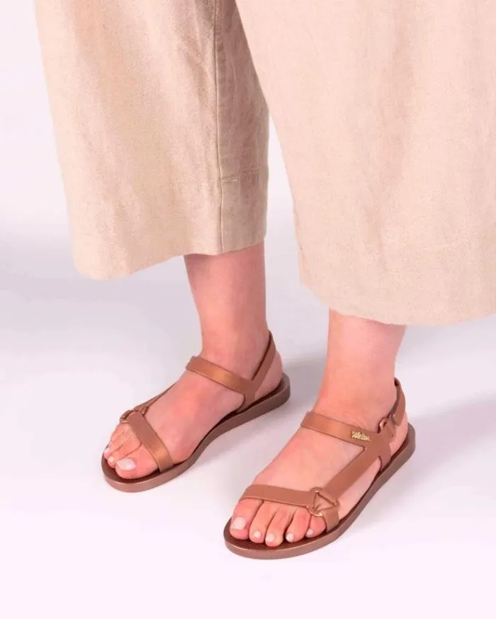 Sandals Women Melissa Sun Downtown Rose Metallic