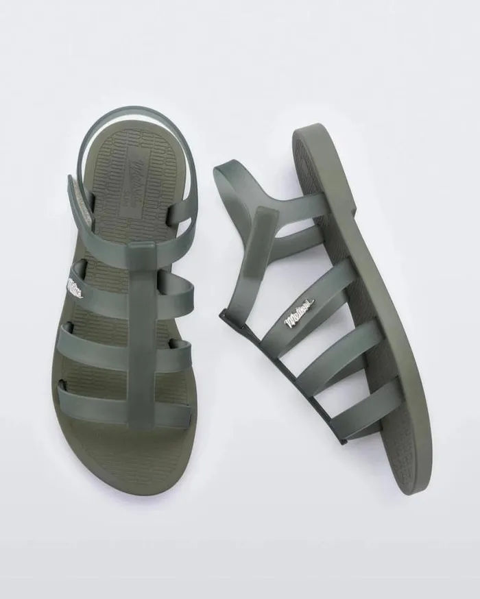 Sandals Women Melissa Sun Rodeo Greenclear Green