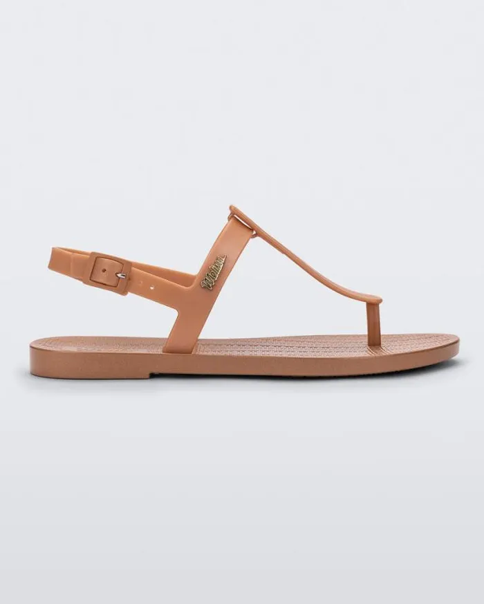 Sandals Women Melissa Sun Ventura Beige Metallic
