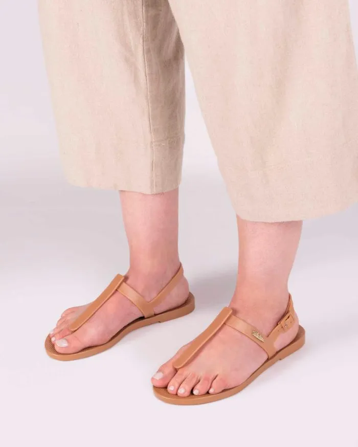 Sandals Women Melissa Sun Ventura Beige Metallic