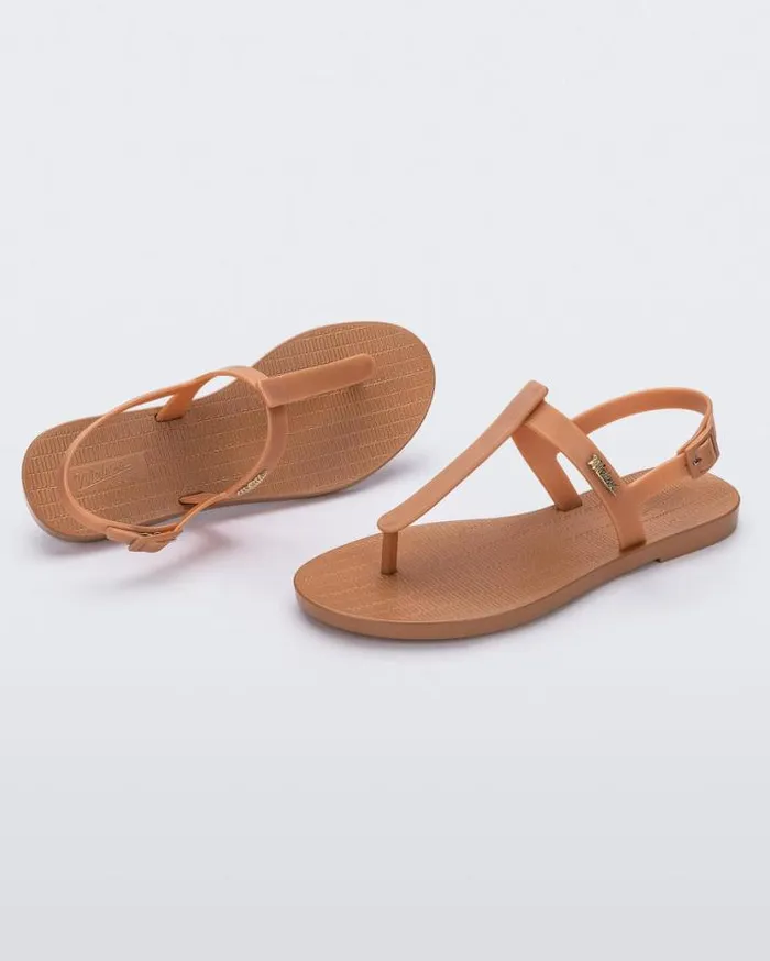 Sandals Women Melissa Sun Ventura Beige Metallic
