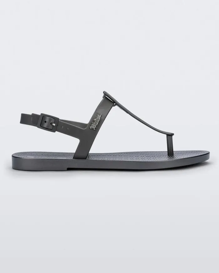 Sandals Women Melissa Sun Ventura Graphite Metallic