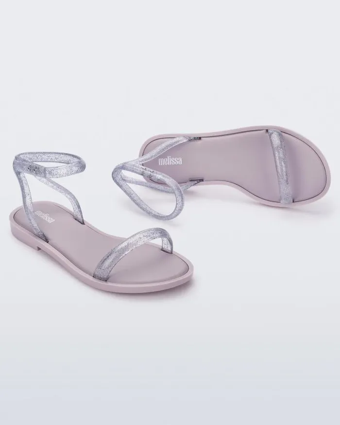 Sandals Women Melissa Wave Sandal Lilacclear Glitter