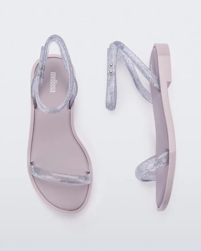 Sandals Women Melissa Wave Sandal Lilacclear Glitter