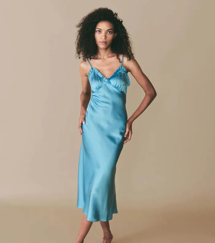 SANDIA DRESS Blue Topaz Shop DEN Dresses