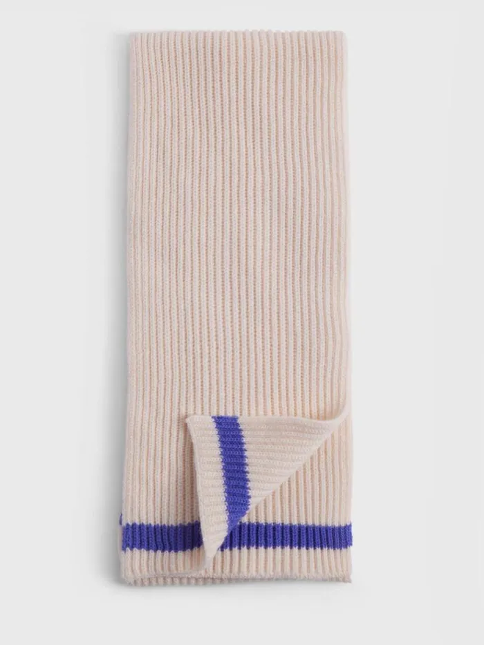 Scarves Hats Gloves Mens Paul Stuart Cashmere Stripe Scarf Blue