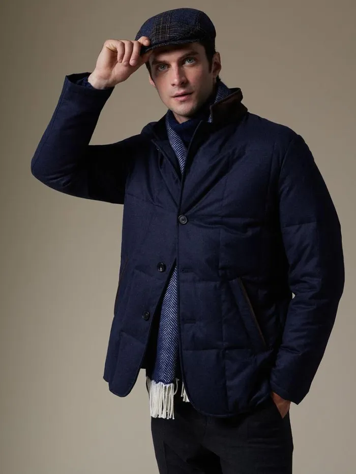 Scarves Hats Gloves Mens Paul Stuart Glen Plaid Ivy Cap Dark Blue