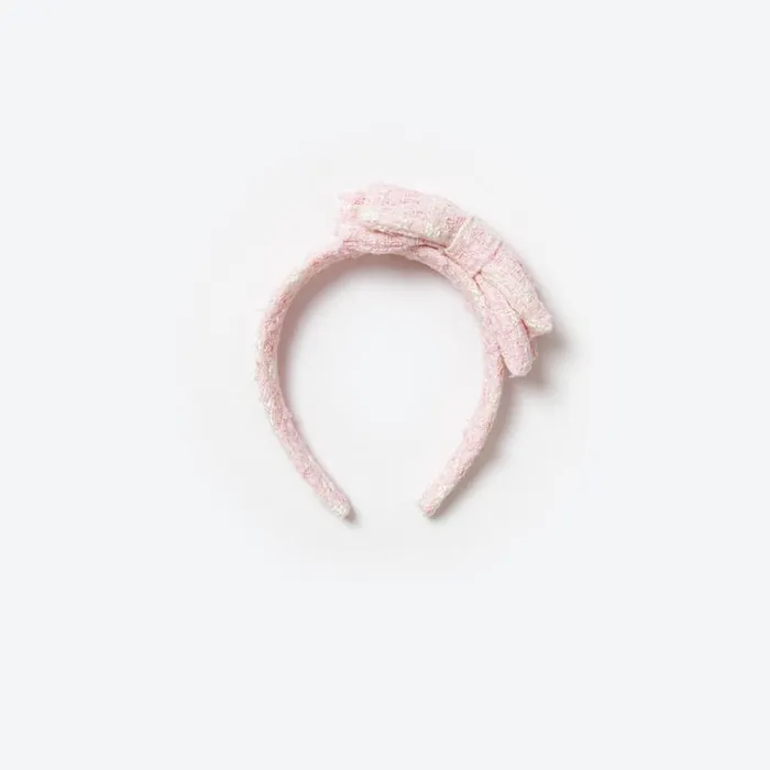 Self Portrait Accessories Pink Boucle Headband 8211 Kids