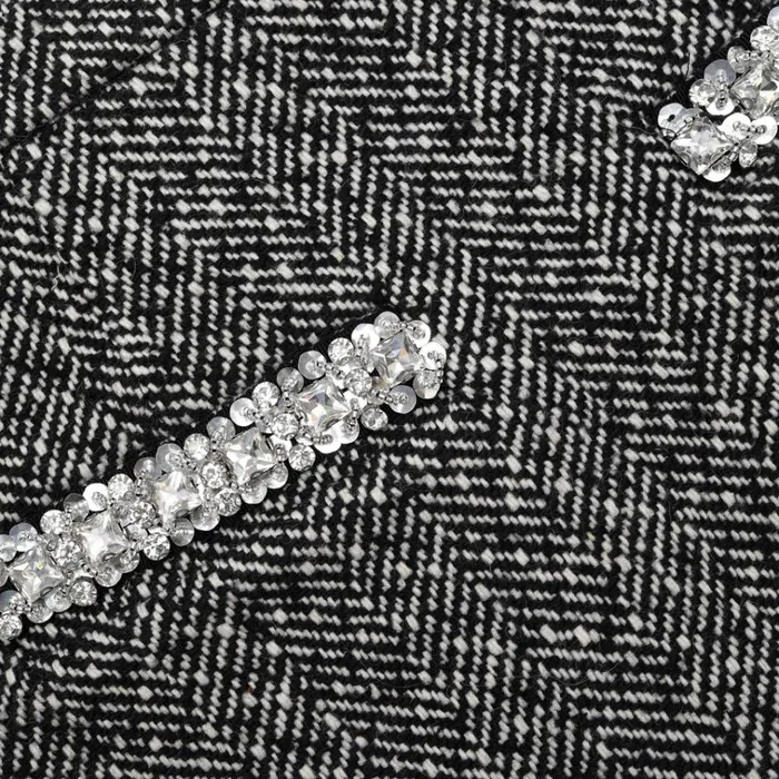 Self Portrait Bottoms Black Herringbone Mini Skirt 8211 Women Self Portrait Bottoms Black Herringbone Mini Skirt 8211 Women