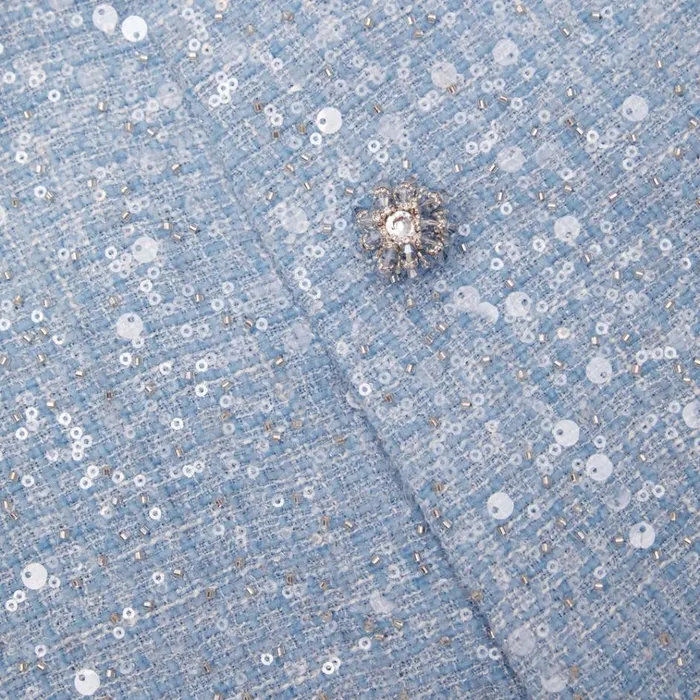 Self Portrait Bottoms Blue Sequin Boucle Mini Skirt 8211 Women Self Portrait Bottoms Blue Sequin Boucle Mini Skirt 8211 Women
