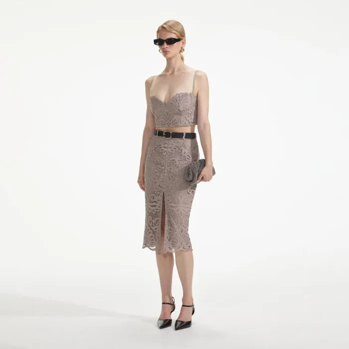 Self Portrait Bottoms Guipure Lace Midi Skirt 8211 Women Self Portrait Bottoms Guipure Lace Midi Skirt 8211 Women