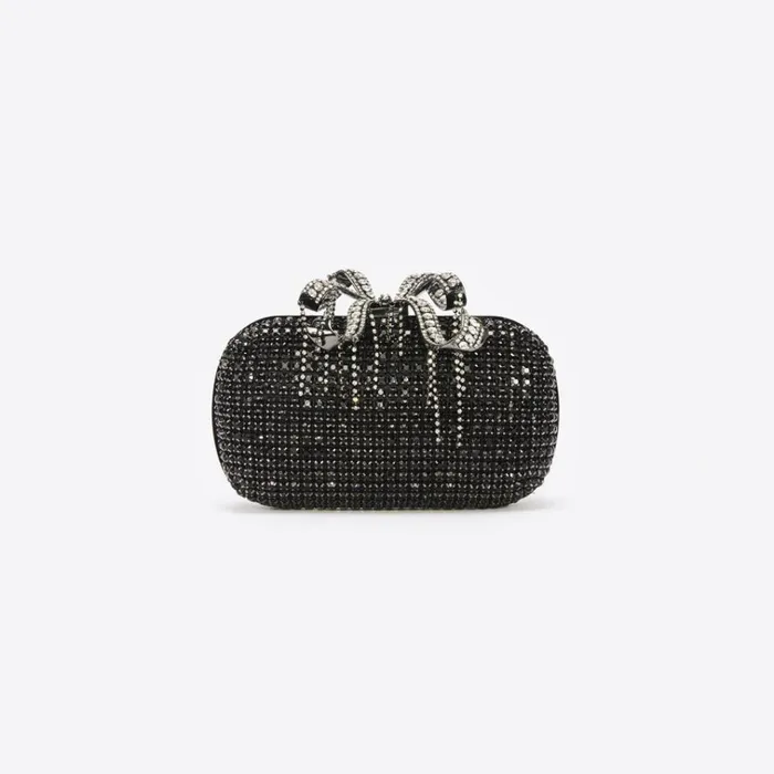 Self Portrait Clutch Bags Black Chainmail Clutch Bag 8211 Women