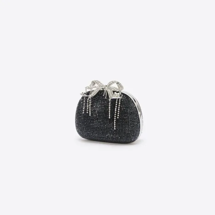 Self Portrait Clutch Bags Black Satin Rhinestone Clutch Bag 8211 Women Self Portrait Clutch Bags Black Satin Rhinestone Clutch Bag 8211 Women
