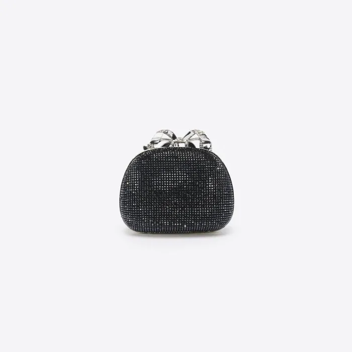 Self Portrait Clutch Bags Black Satin Rhinestone Clutch Bag 8211 Women Self Portrait Clutch Bags Black Satin Rhinestone Clutch Bag 8211 Women