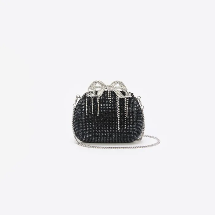 Self Portrait Clutch Bags Black Satin Rhinestone Clutch Bag 8211 Women Self Portrait Clutch Bags Black Satin Rhinestone Clutch Bag 8211 Women