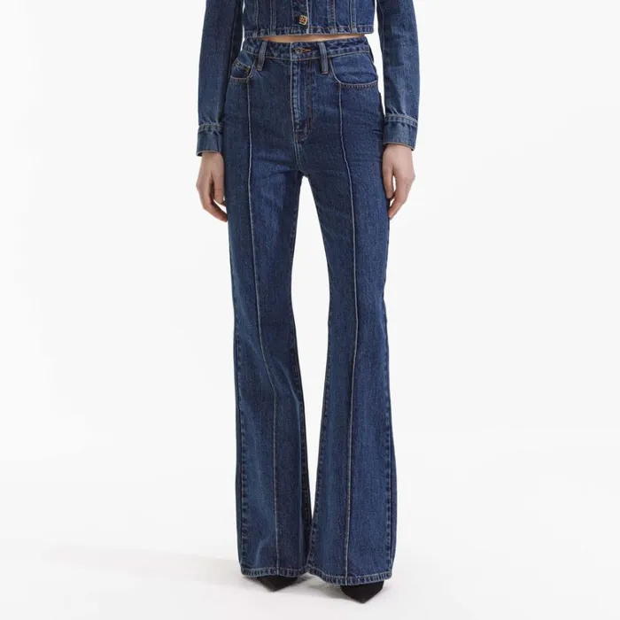 Self Portrait Denim Blue Bootcut Denim Jeans 8211 Women Self Portrait Denim Blue Bootcut Denim Jeans 8211 Women
