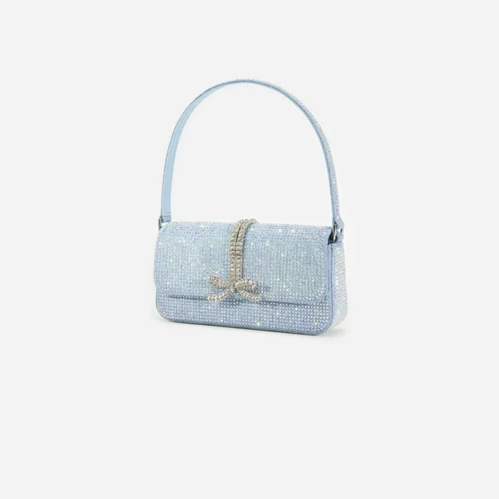Self Portrait Denim Blue Rhinestone Denim Baguette Bag 8211 Women Self Portrait Denim Blue Rhinestone Denim Baguette Bag 8211 Women