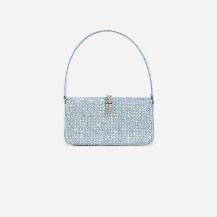 Self Portrait Denim Blue Rhinestone Denim Baguette Bag 8211 Women Self Portrait Denim Blue Rhinestone Denim Baguette Bag 8211 Women