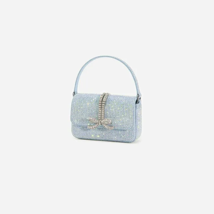 Self Portrait Denim Blue Rhinestone Denim Micro Bag 8211 Women Self Portrait Denim Blue Rhinestone Denim Micro Bag 8211 Women