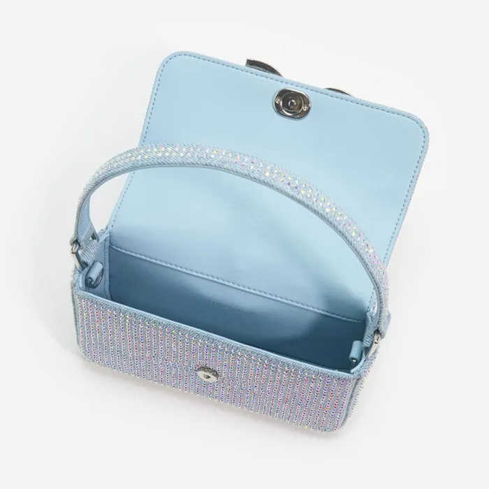 Self Portrait Denim Blue Rhinestone Denim Micro Bag 8211 Women Self Portrait Denim Blue Rhinestone Denim Micro Bag 8211 Women