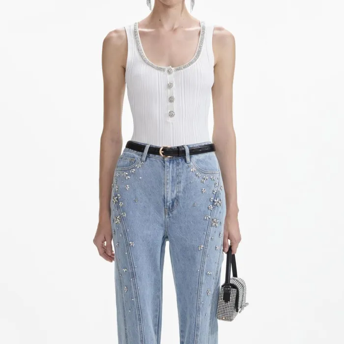 Self Portrait Denim Crystal Embellished Denim Jeans 8211 Women Self Portrait Denim Crystal Embellished Denim Jeans 8211 Women