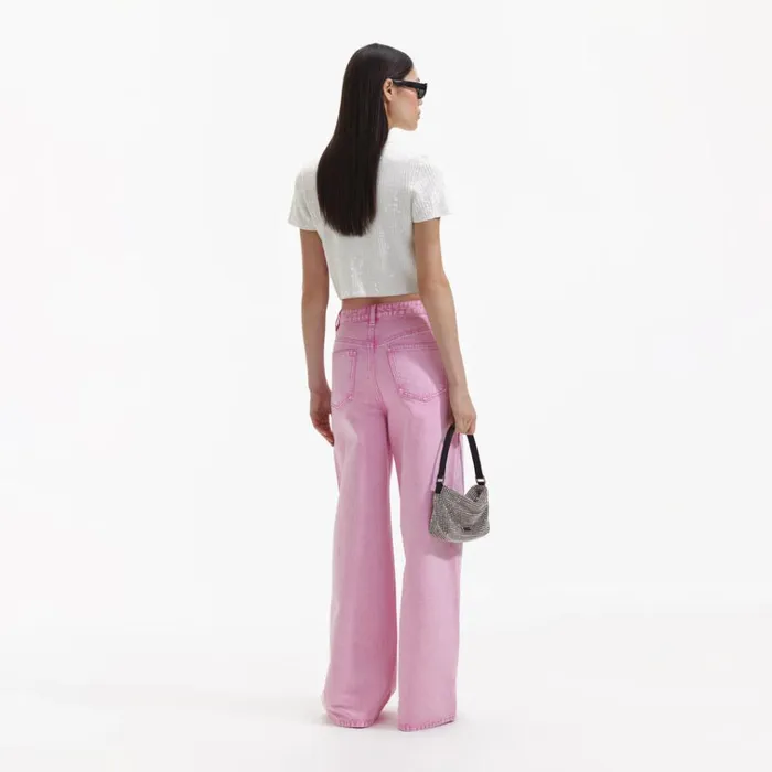 Self Portrait Denim Pink Embellished Jeans 8211 Women Self Portrait Denim Pink Embellished Jeans 8211 Women