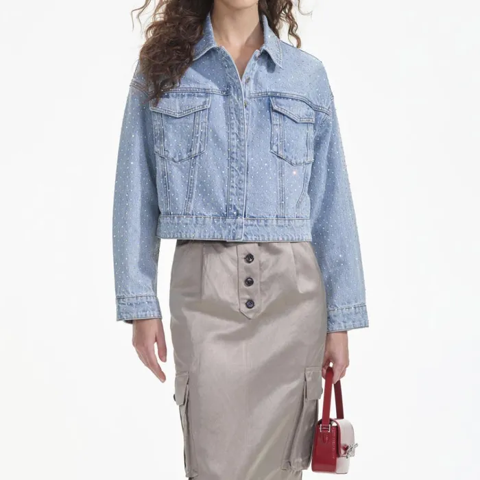 Self Portrait Denim Rhinestone Denim Jacket 8211 Women Self Portrait Denim Rhinestone Denim Jacket 8211 Women