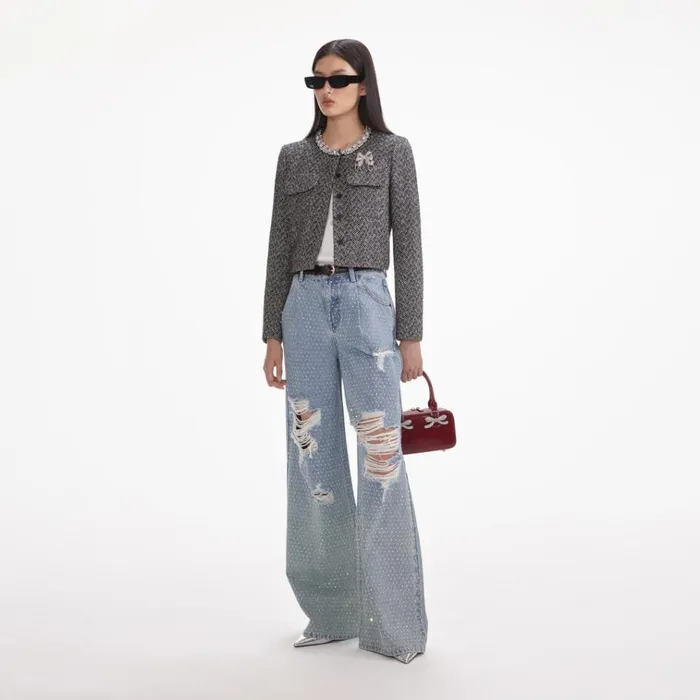 Self Portrait Denim Rhinestone Ombre Distressed Jeans 8211 Women Self Portrait Denim Rhinestone Ombre Distressed Jeans 8211 Women