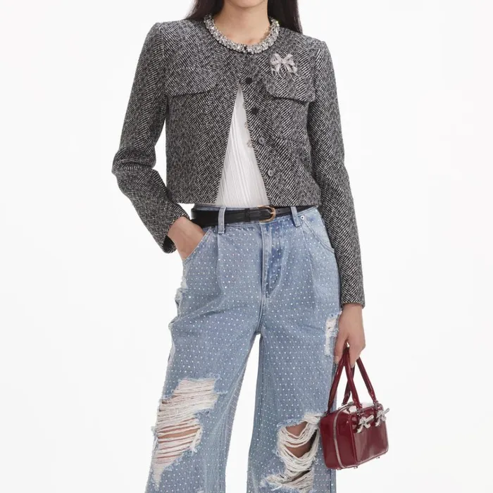 Self Portrait Denim Rhinestone Ombre Distressed Jeans 8211 Women Self Portrait Denim Rhinestone Ombre Distressed Jeans 8211 Women