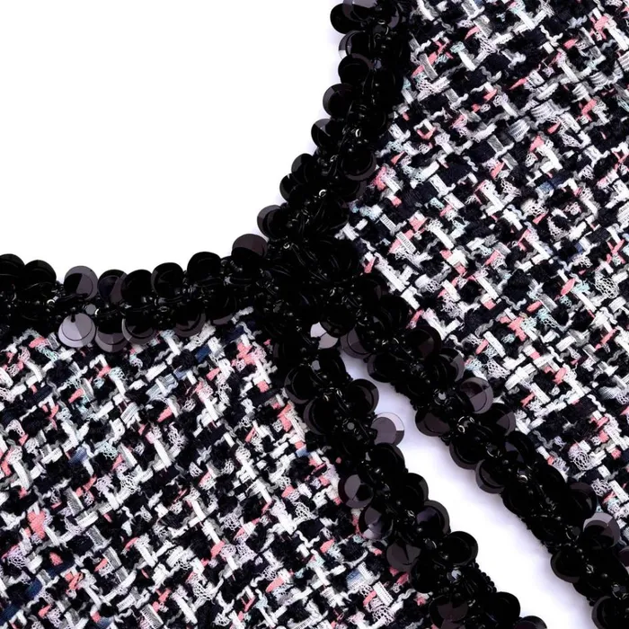 Self Portrait Dresses Black Boucle Embellished Mini Dress 8211 Women Self Portrait Dresses Black Boucle Embellished Mini Dress 8211 Women