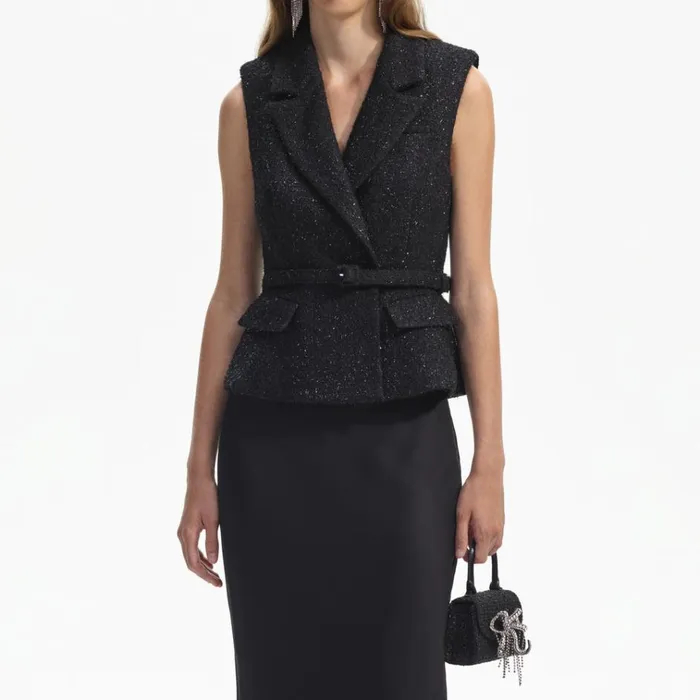 Self Portrait Dresses Black Boucle Maxi Dress 8211 Women Self Portrait Dresses Black Boucle Maxi Dress 8211 Women