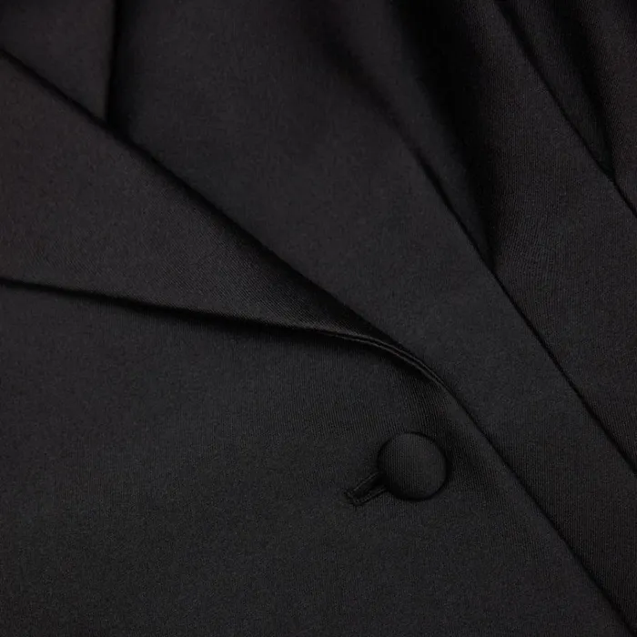 Self Portrait Dresses Black Taffeta Tailored Mini Dress 8211 Women Self Portrait Dresses Black Taffeta Tailored Mini Dress 8211 Women