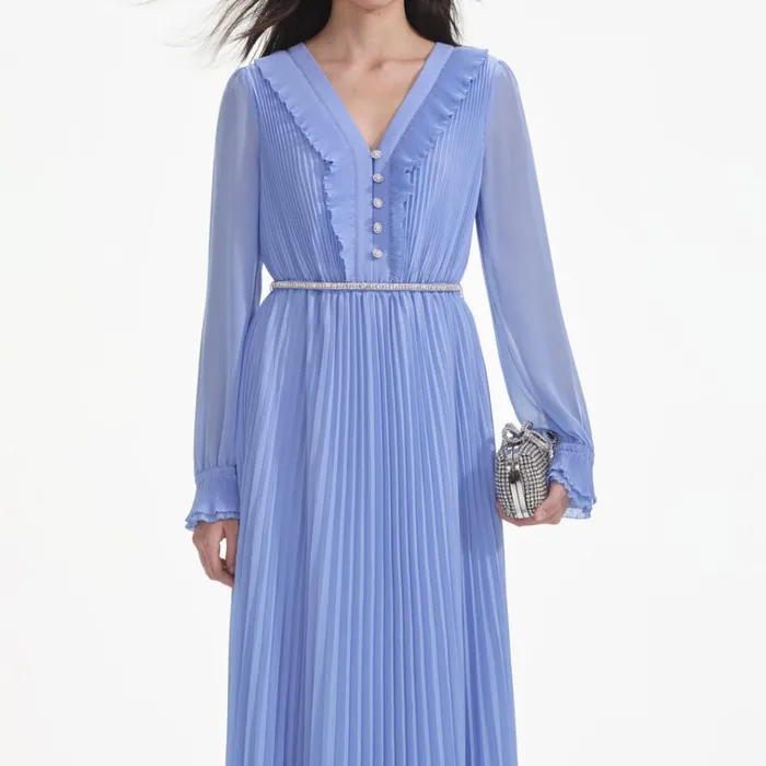 Self Portrait Dresses Blue Chiffon Maxi Dress 8211 Women Self Portrait Dresses Blue Chiffon Maxi Dress 8211 Women