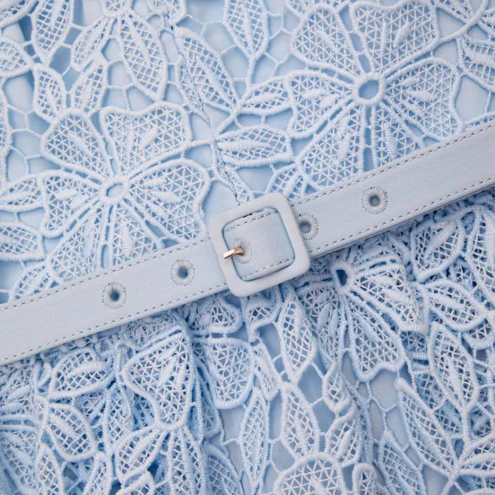 Self Portrait Dresses Blue Lace Keyhole Midi Dress 8211 Women Self Portrait Dresses Blue Lace Keyhole Midi Dress 8211 Women