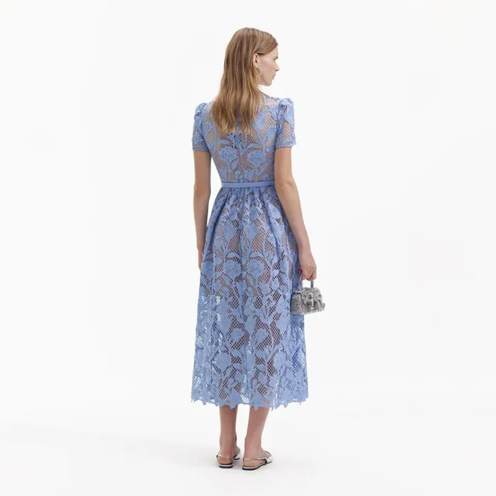 Self Portrait Dresses Blue Lily Lace Midi Dress 8211 Women Self Portrait Dresses Blue Lily Lace Midi Dress 8211 Women