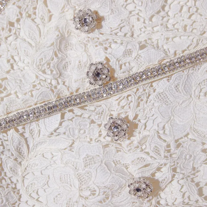 Self Portrait Dresses Cream Cord Lace Bow Midi Dress 8211 Women Self Portrait Dresses Cream Cord Lace Bow Midi Dress 8211 Women