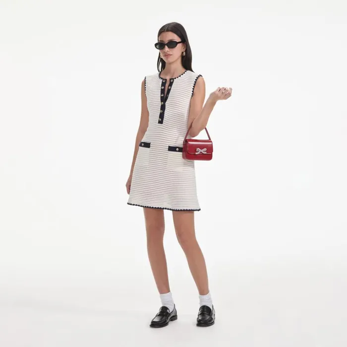 Self Portrait Dresses Cream Crochet Contrast Trim Mini Dress 8211 Women Self Portrait Dresses Cream Crochet Contrast Trim Mini Dress 8211 Women