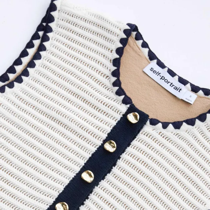 Self Portrait Dresses Cream Crochet Contrast Trim Mini Dress 8211 Women Self Portrait Dresses Cream Crochet Contrast Trim Mini Dress 8211 Women