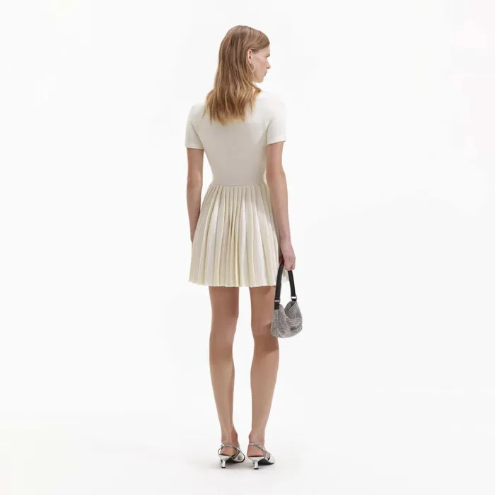 Self Portrait Dresses Cream Knit Mini Dress 8211 Women Self Portrait Dresses Cream Knit Mini Dress 8211 Women